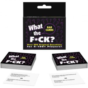 What The F*ck Bar Cards from Kheper Games. The drinking game of totally f*cked up and raunchy questions! Over 200 original questions for 2 to 100 adult players! Item BG.007. What The F*ck Bar Cards from Kheper Games. Kheper Games is based in Seattle
