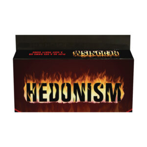 Hedonism Card Game from Kheper Game. Play as a sex game or as a sexy party game. The game that celebrates your wild side! Each card holds a sexy action for you to carry out. The red deck is for when you want to play with your lover