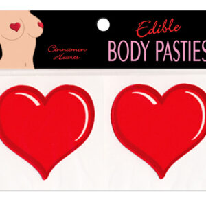 Edible Pasties Cinnamon flavor from Kheper Games. Edible body pasties in fun shapes. Show your love with these romantic hearts! Edible body pasties made into fun shapes. Enjoy them as mouth watering nipple treats. Choose from delicious fruit or other popu