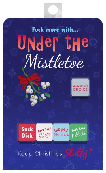 Under The Mistletoe Dice Game from Kheper Games. Keep Christmas slutty with this adult game! Two can play it as a sex game where the silver die determines who gets to select a sexy action from one of the other dice rolled. A s a group game