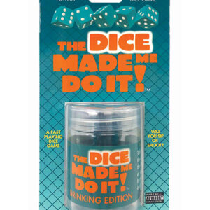 The Dice Made Me Do It Drinking Game from Little Genie. The Dice Made Me Do It  Drinking Edition is an entertaining adult drinking game. Roll the dice and follow the instrucitons on the dice. Great ice-breaker for adult parties and casual get togethers. F