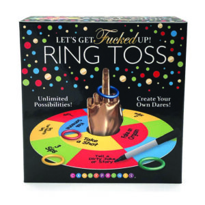 Let's Get F*D Up Ring Toss from Little Genie Novelties. Letâs Get Fucked Up Ring Toss is a hilarious fast paced party game with endless possibilities and fun! Included in the box is the opportunity to create your own dares with the included dry erase ma
