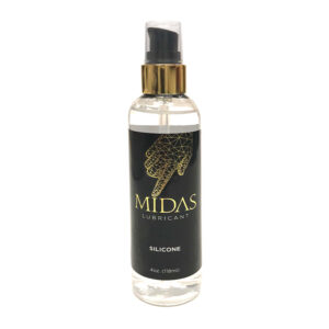 Midas 4 fluid ounces Silicone Luricant from Little Genie. Midas Silicone lubricant has a thick and pillowy texture