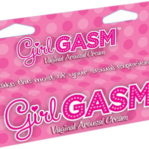 Girlgasm Vaginal Arousal Cream 1.5 ounces tube from Little Genie. Make the most of your sexual experience! Girlgasm vaginal arousal cream will make you feel more excited and aroused while also increasing wetness and pleasure for both you and your lover. F