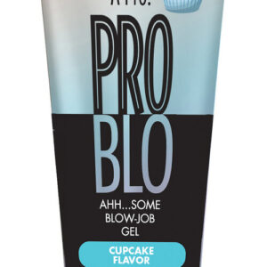 Problo Oral Pleasure Gel Cupcake Flavor 1.5 fluid ounces from Little Genie Productions. Give head like a pro. Aahhh some blow job gel. The tasty gel will take your blow job to the next level. Use this product by applying directly to the penis. with your h