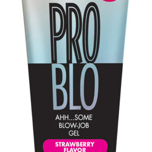 Problo Oral Pleasure Gel Strawberry Flavor 1.5 fluid ounces from Little Genie Productions. Give head like a pro. Aahhh some blow job gel. The tasty gel will take your blow job to the next level. Use this product by applying directly to the penis. with you