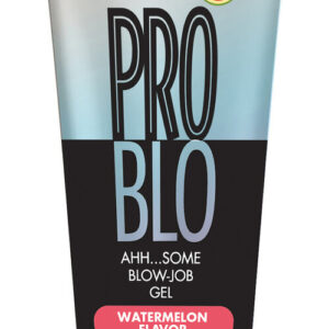 Problo Oral Pleasure Gel Watermelon Flavor 1.5 fluid ounces from Little Genie Productions. Give  head like a pro. Aahhh some blow job gel. The tasty gel  will take your blow job to the next level. Use this product by applying directly to the penis. with y