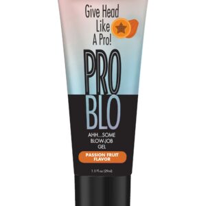 Problo Oral Pleasure Gel Passion Fruit Flavor 1.5 fluid ounces from Little Genie Productions. Give head like a pro. Aahhh some blow job gel. The tasty gel will take your blow job to the next level. Use this product by applying directly to the penis. with