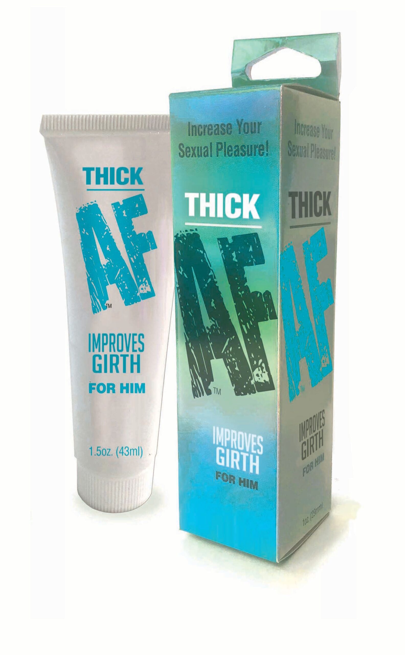 Thick AF 1 fluid ounce from Little Genie. Increase your sexual power. Increase girth for him. Instructions: rub a generous amount of Thick AF lotion on to your penis and wait a couple of minutes. Enjoy a thicker feeling - making sex more fulfilling. Ingre