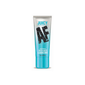 Juicy AF Lube Natural 2 ounces from Little Genie. Natural water based lubricant.  Ingredients: water