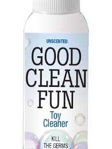 Good Clean Fun Unscented 2 fluid ounces Cleaner from Little Genie. Kills the germs not the mood. Active ingredient Benzalkonium Chloride 0.13%. Inactive ingredients: Citric Acid