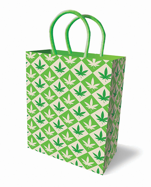 Cannabis Diamonds Gift Bag from Little Genie. This mesmerizing foil stamped bag will impress the cannabis lover in your life. The perfect size for gifting small items. This high quality bag is made sturdy card stock and elegant woven handles. A must for
