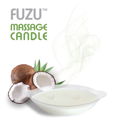 Fuzu Massage Candle Coconut Passion 4 ounces from Doctor Love. A romance inspiring candle