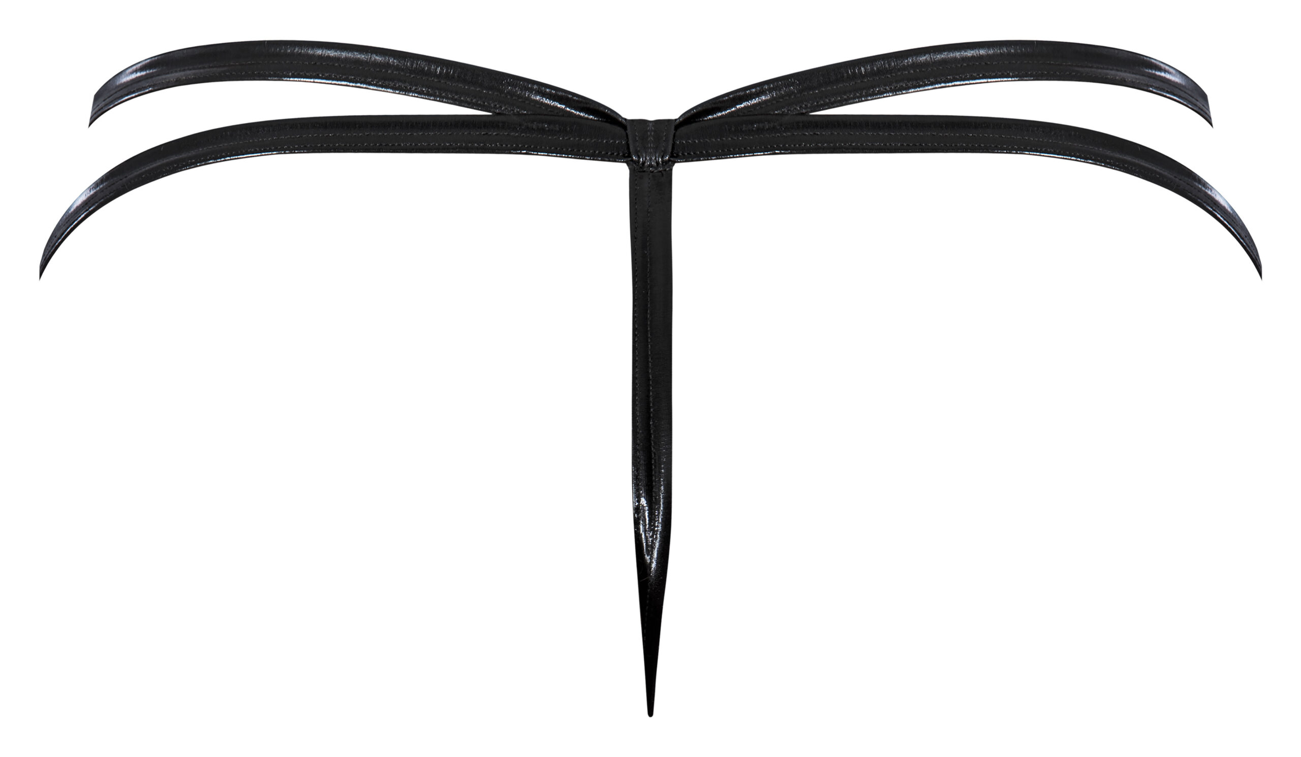 Liquid Onyx Crotchless Panty Black L/XL from Magic Silk Lingerie. From the Exposed by Magic Silk collection