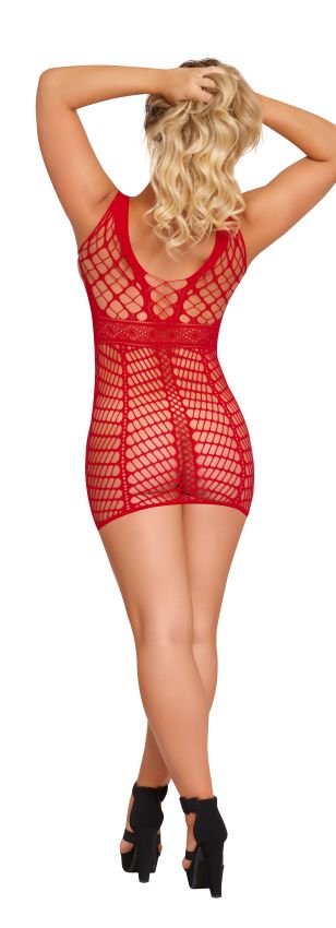 Seamless Dress Red O/S from Magic Silk Lingerie. Exposed By Magic Silk Seamless. Where fantasies come to life. From the Exposed by Magic Silk collection