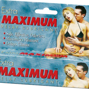 Extra Maximum Delay Lube Large 1.5 fluid ounces from Nasstoys of NY. Premature ejaculation getting you down? Extra Maximum Delay Lube half ounce tube. Each sold separately. Safe