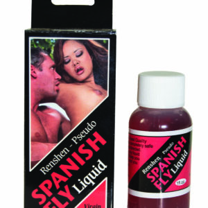 Spanish Fly Liquid Virgin Cherry Pseudo Renshen 1 fluid ounce Bottle from Nasstoys. The Original flavored Spanish fly liquid. A Nasstoy's proven best seller for over 25 years! Spanish Fly Liquid comes in eight different flavors: Cherry