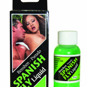Spanish Fly Liquid Lime Pseudo Renshen 1 fluid ounce Bottle from Nasstoys. The Original flavored Spanish Fly liquid. A Nasstoy's proven bestseller for over 25 years! Spanish Fly Liquid comes in eight different flavors: Cherry