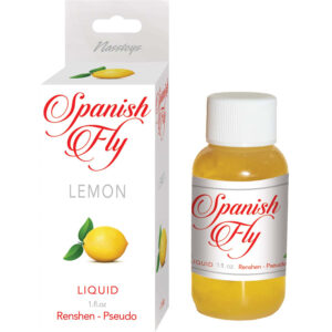 Spanish Fly Liquid 1 fluid ounce Renshen-Pseudo Lemon from Nasstoys of New York. Seeking to awaken your desire? Kick your libido into high gear and get your blood flowing with Nasstoys Famous Spanish Fly. This great tasting liquid can be dropped directly