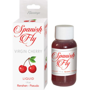 Spanish Fly Liquid 1 fluid ounce Renshen-Pseudo Virgin Cherry from Nasstoys of New York. Seeking to awaken your desire? Kick your libido into high gear and get your blood flowing with Nasstoys Famous Spanish Fly. This great tasting liquid can be dropped d