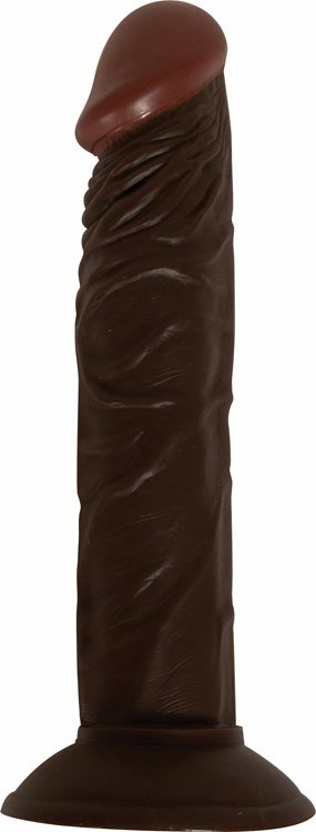 Afro American Whopper Vibrating 7 inches Brown Dong. Finally a dildo sculpted for the size feel and pleasure of the real thing! The Real Skin Afro American Whoppers 7 inches super flexible dong