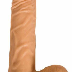 All American Whopper with Balls Vibrating 8 inches Beige Dong finally a dildo sculpted for the size feel and pleasure of the real thing! The Real Skin All American Whoppers 8 inches super flexible dong