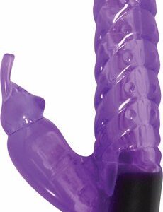 Jelly Mini Rabbit Vibro Wand Purple. The look of glass
