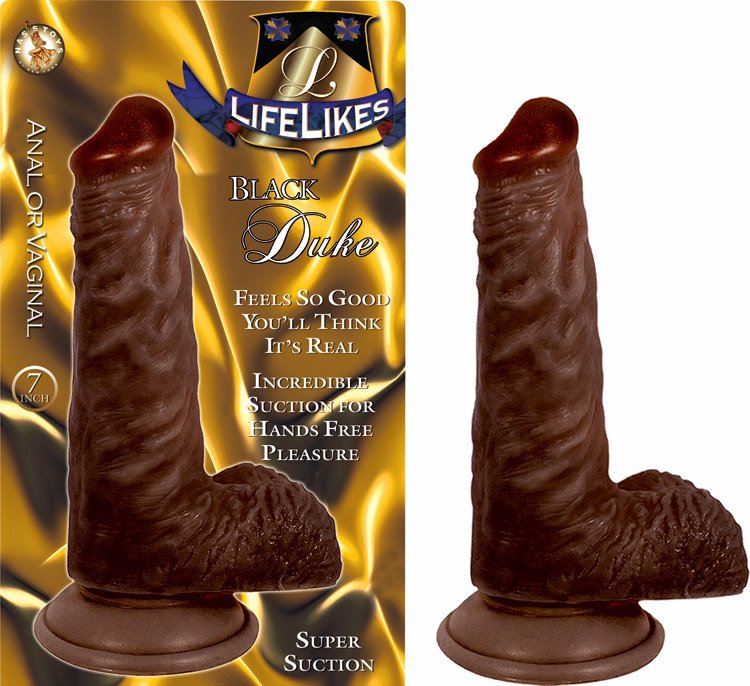 Lifelikes Black Dong Duke 7 inches. Anal or Vaginal Feels so good you will think it is real. Sculpted for the size