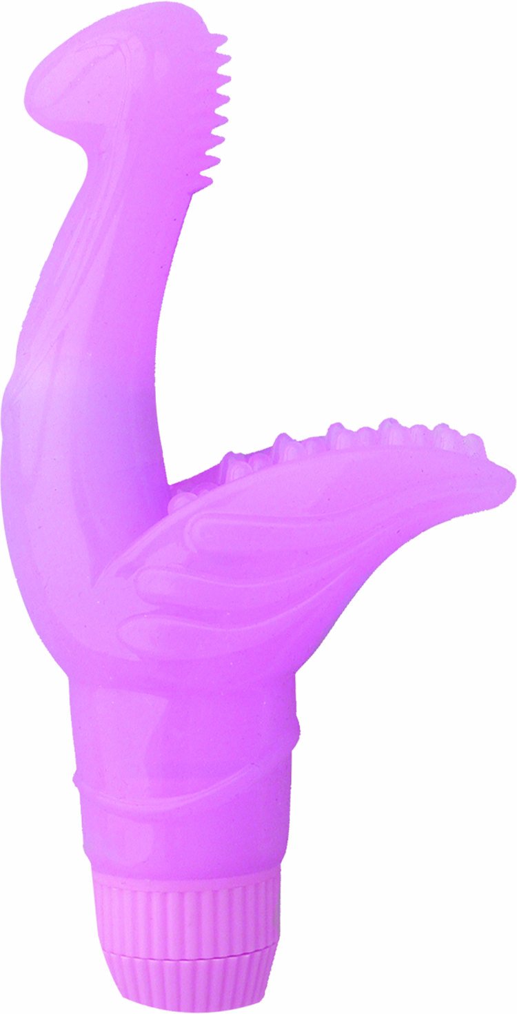 The Clit Hugger G-Spot Pleaser Pink Orgasm Enhancer from Nasstoys of New York. G-Spot and clitoral vibrator with lots of sensual texture. This elegant swan shaped sex toy features a strategically located bullet vibrator that is easily adjusted with a twis