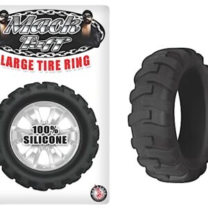 Mack Tuff Large Tire Ring Black from Nasstoys of New York. Features: 100% Silicone. For stronger