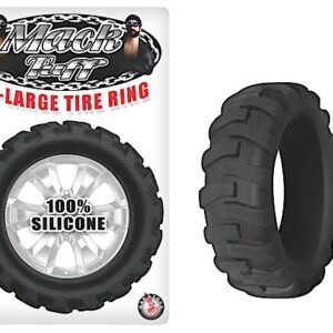 Mack Tuff X-Large Tire Ring Black from Nasstoys of New York. Features: 100% Silicone. For stronger