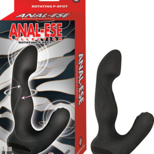 Anal Ese Collection Rotating P-Spot Vibe Black from Nasstoys of New York. Dual motors. 7 vibration functions. 3 rotating functions for that real feel. Body safe silicone.