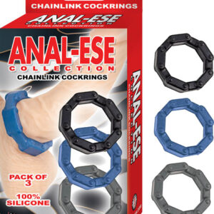 ANAL-ESE COLLECTION CHAIN LINK COCK RINGS