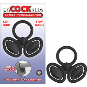 My Cockring The Triad Cock Ring and Ball Cinch Black from Nasstoys of New York. Get hard