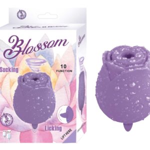 Blossom Lavender Sucking Licking Clitoral Stimulator from Nasstoys of New York. 10 functions