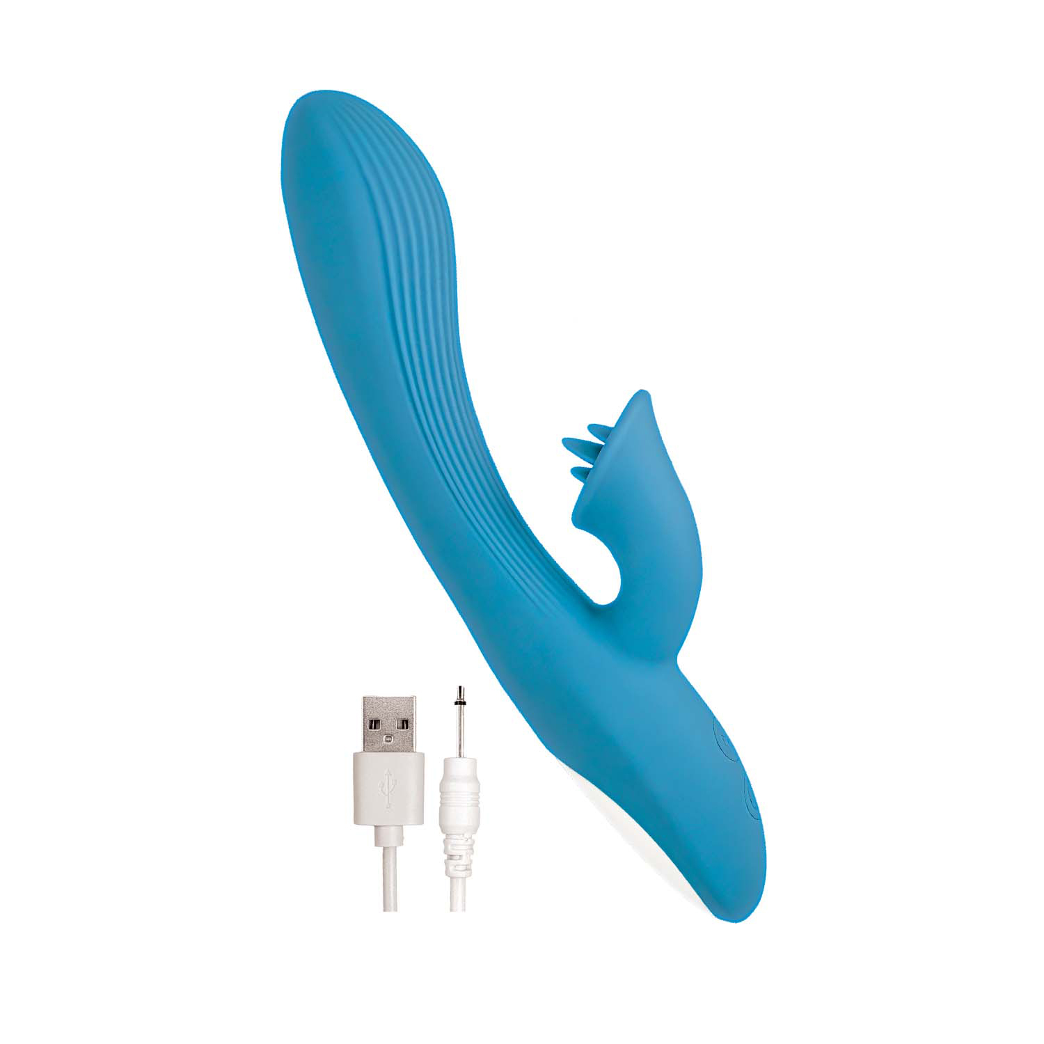 Goddess Lavish Desire Blue Vibrator from Nasstoys of New York. The Nasstoys Goddess Lavish Desires is a luxuriously soft Silicone dual stimulation Rabbit Vibrator. The quiet yet powerful vibrations will turn your playtime into pure bliss. Shaped for comfo