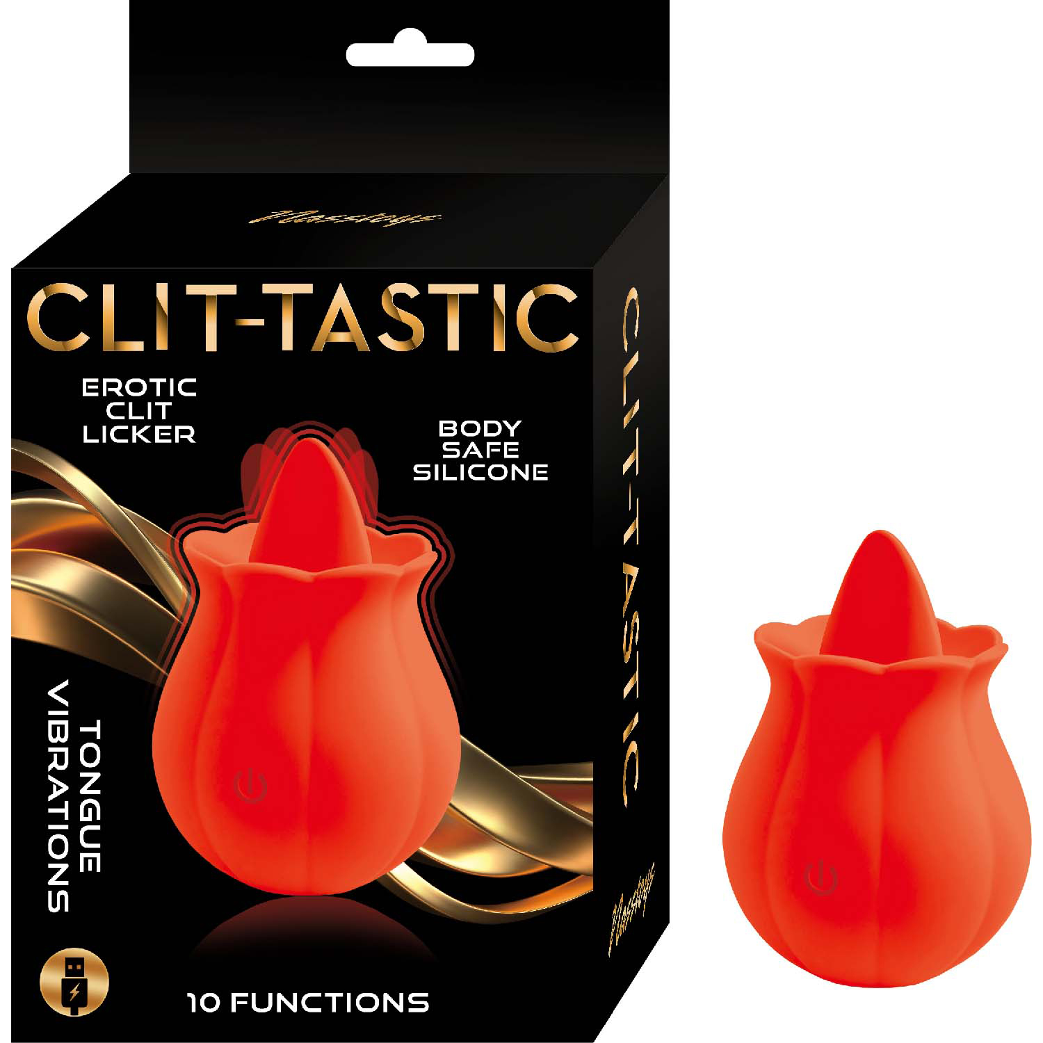 Clit-Tastic Erotic Clit Licker Red Vibrator from Nasstoys of New York. Your pathway to petal soft pleasure! Meet the Nasstoys Clit-Tastic Erotic Clit Licker