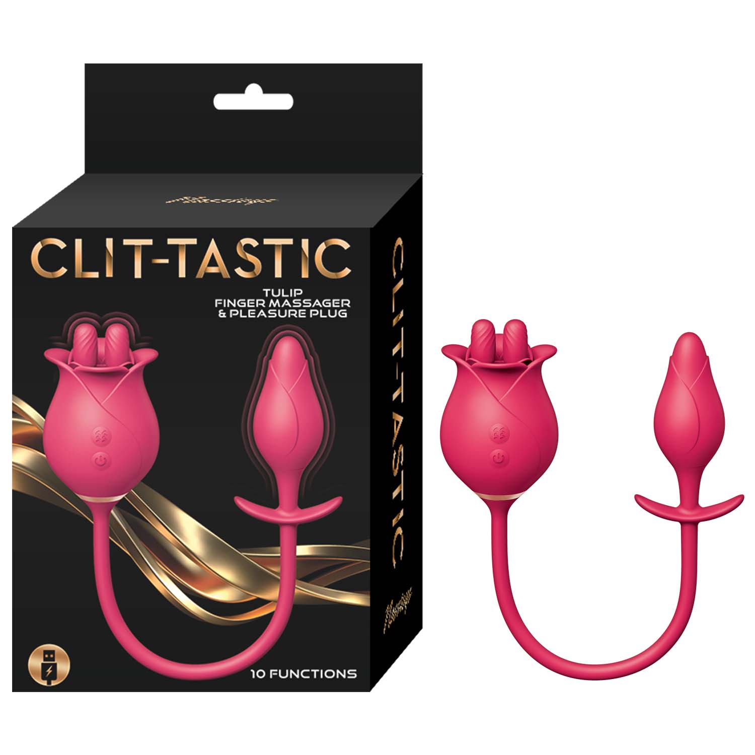 The Nasstoys Clit Tastic Tulip Finger Massager and Pleasure Plug: a symphony of pleasure designed to cater to your every desire. This versatile and innovative pleasure accessory is not just a vibrator; it is a game changer crafted to take your intimate mo