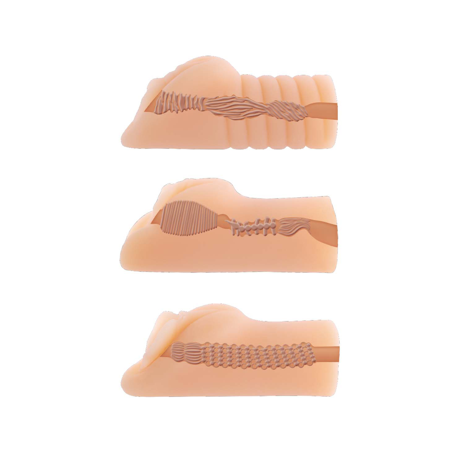 Always Horny Masturbator 3 Pack Pocket Size from Nasstoys of New York. Introducing Nasstoys Always Horny Masturbators the discreet