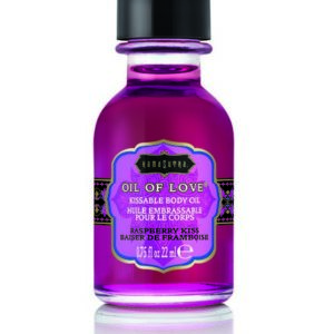 Kama Sutra Oil Of Love Raspberry .75 fluid ounce. Invite the Lips with Kama Sutraâs Kissable Foreplay Products. Our collection of foreplay products are designed to bring couples closer by encouraging sensory exploration with delicious