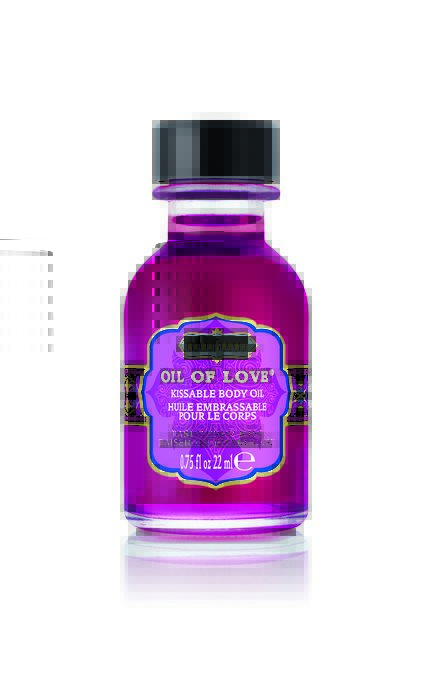 Kama Sutra Oil Of Love Raspberry .75 fluid ounce. Invite the Lips with Kama Sutraâs Kissable Foreplay Products. Our collection of foreplay products are designed to bring couples closer by encouraging sensory exploration with delicious