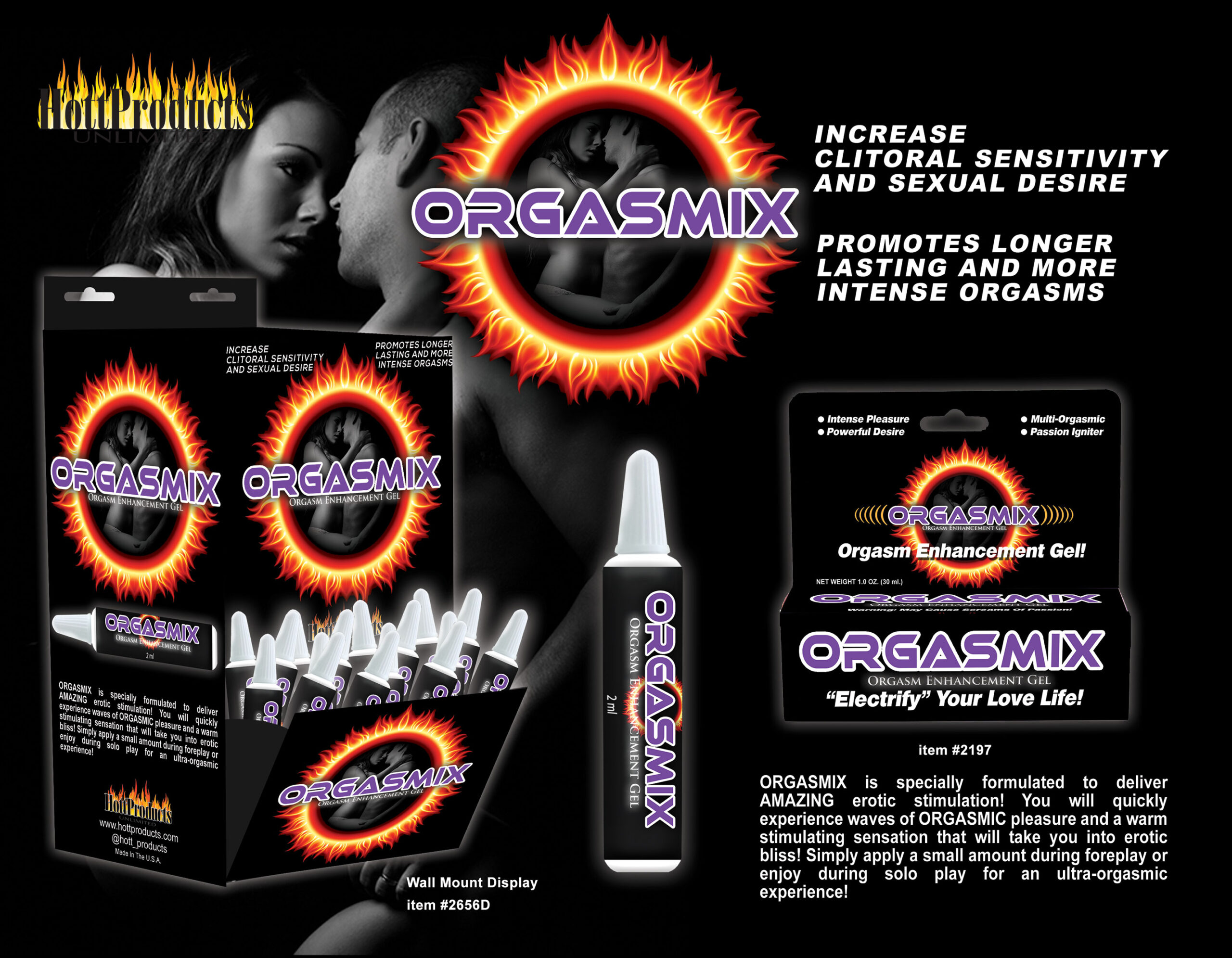 Orgasmix Simulating Gel Tubes 144 Piece Display from Hott Products. Orgasmix Orgasm Female Enhancement Gel Pillow Pack. Female sexual enhancement gel