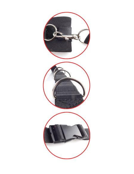 Fetish Fantasy Ultimate Bed Restraint System from Pipedream Products. Transform your bed into a passion playground with the Ultimate Bed Restraint System. This easy to install bondage set is all you need to enjoy a night of fetish and fun in your own bedr