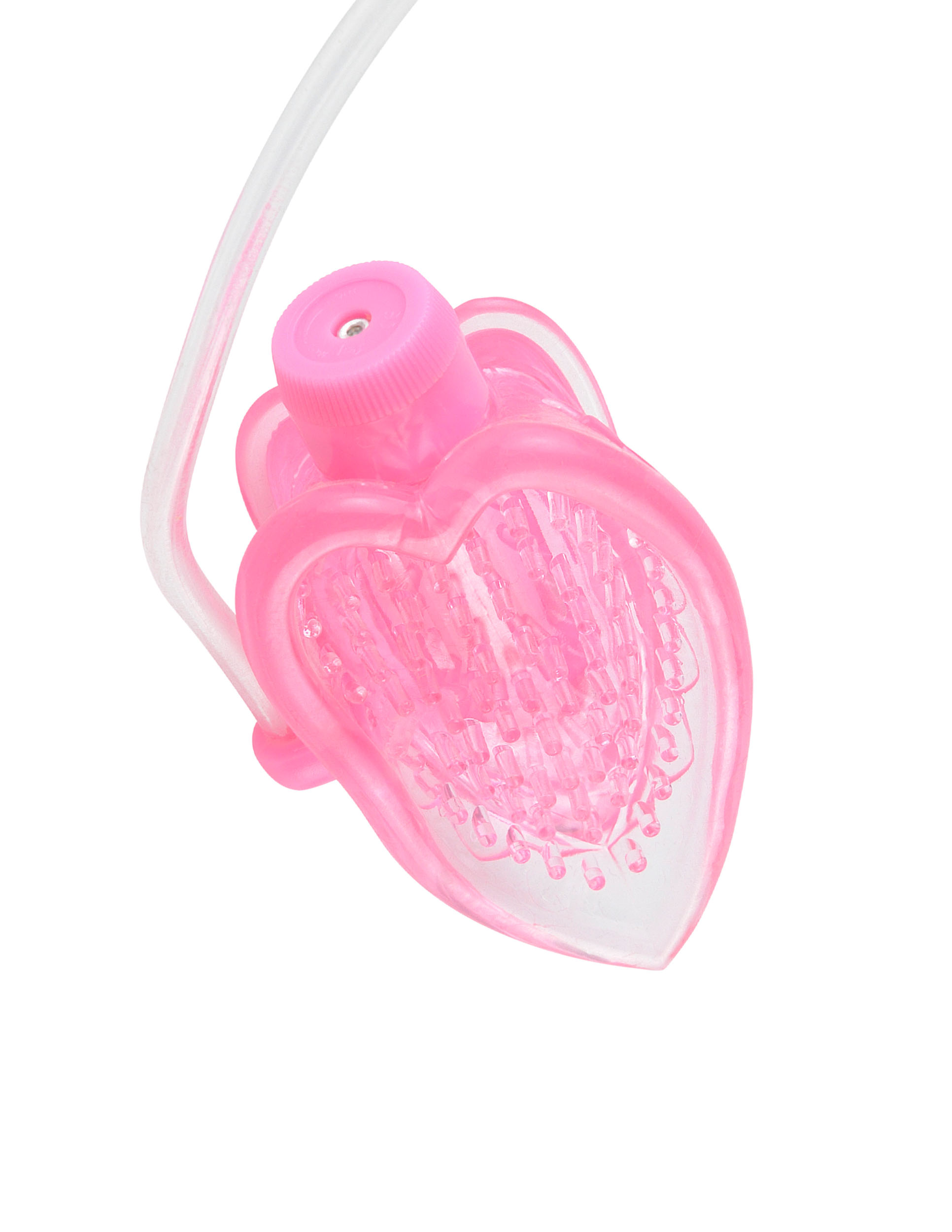 Fetish Fantasy Series Vibrating Mini Pussy Pump Pink. Get just the right amount of stimulation where you want it most with the Vibrating Mini Pussy Pump. Simply place the soft heart shaped suction cup over your lips