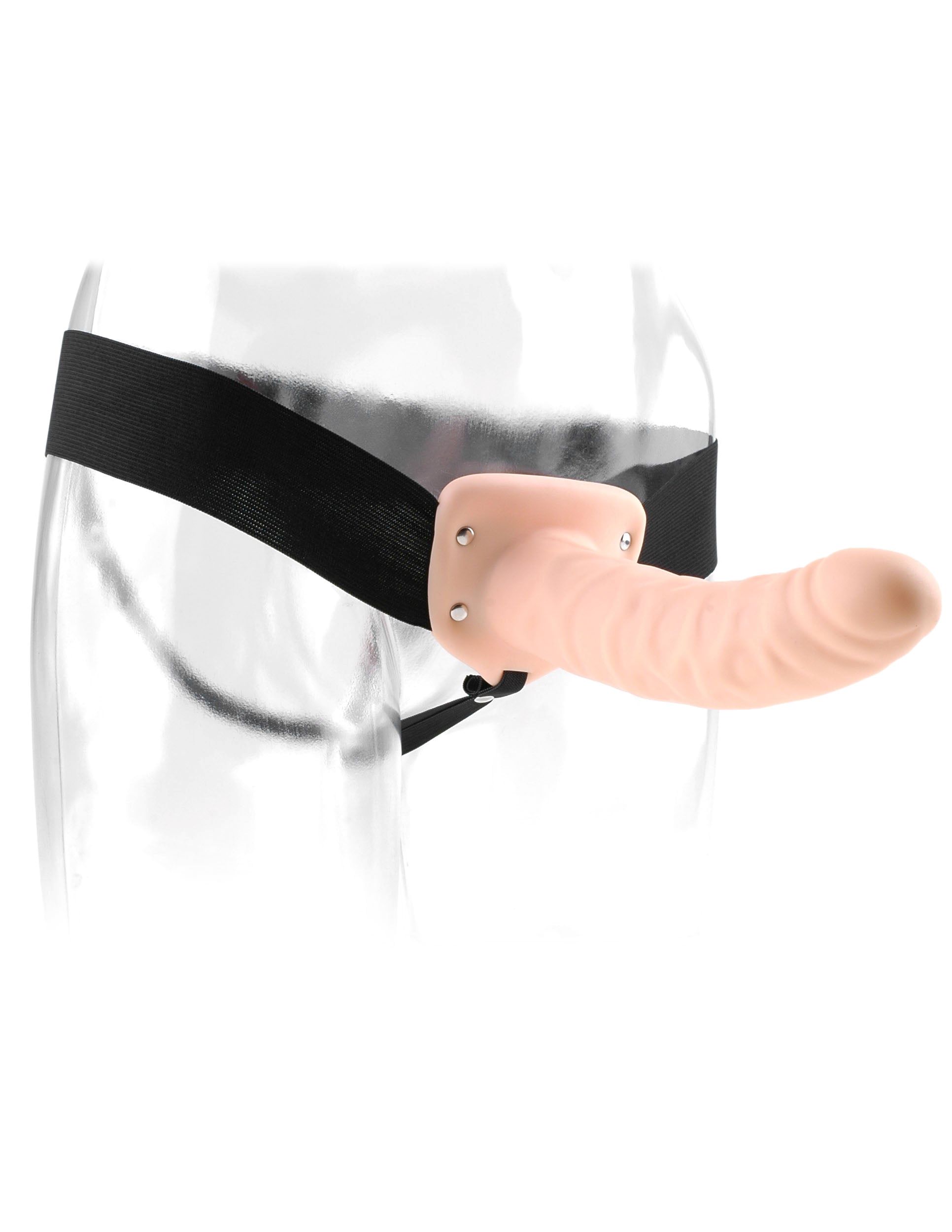 Fetish Fantasy Series 8 inches Hollow Strap On Flesh from Pipedream Products. Have not you always wanted to hang with the big dogs and feel more confident about your size? Your lover knows that size does matter