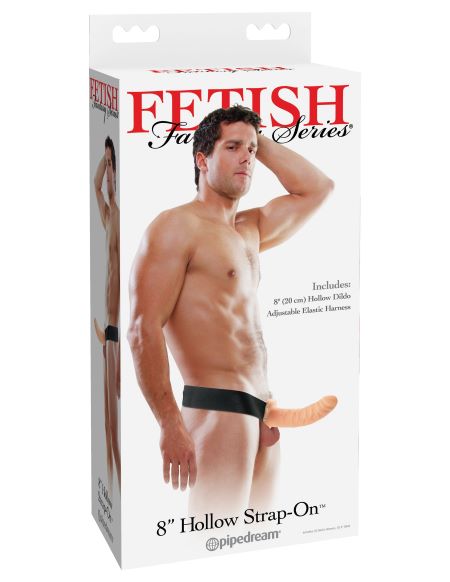 Fetish Fantasy Series 8 inches Hollow Strap On Flesh from Pipedream Products. Have not you always wanted to hang with the big dogs and feel more confident about your size? Your lover knows that size does matter