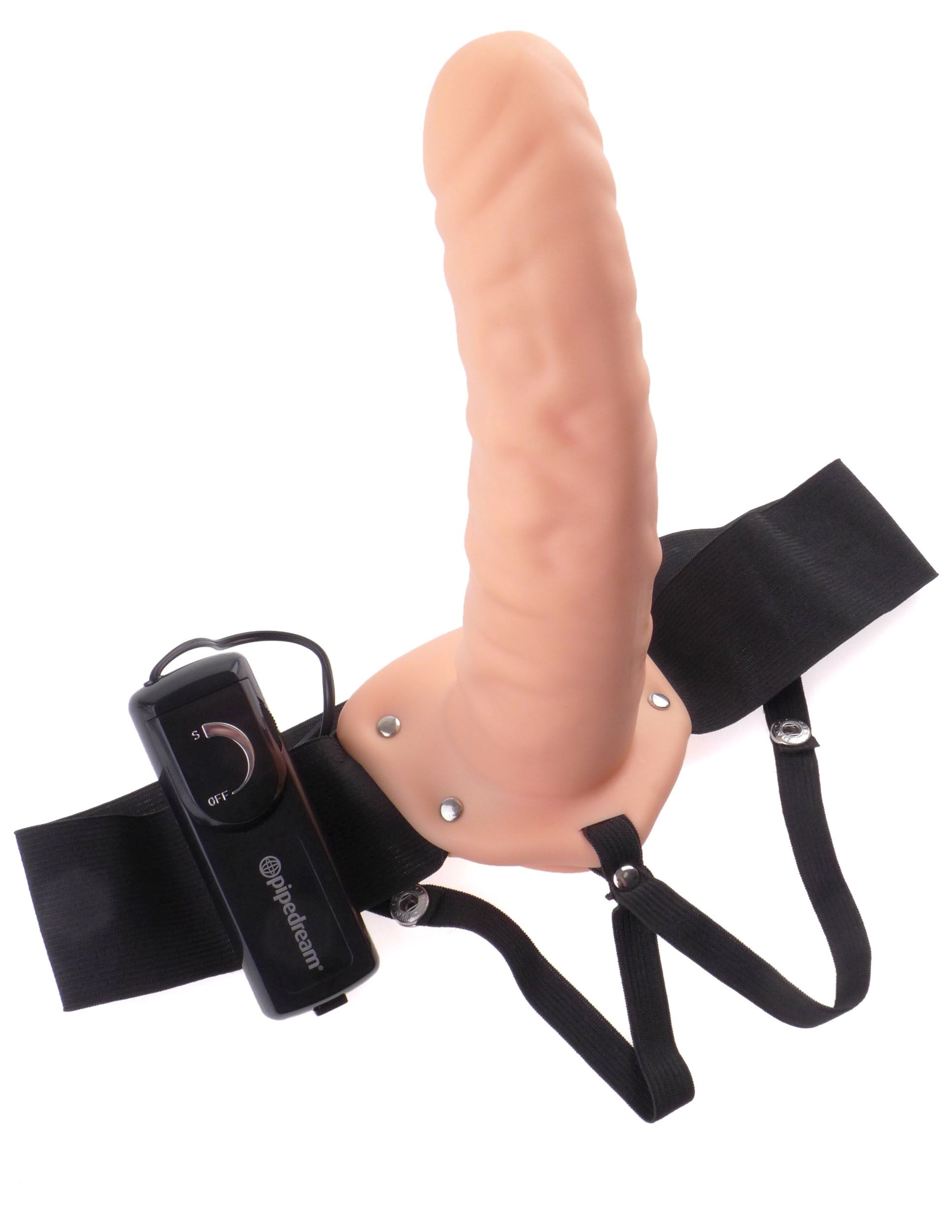 Fetish Fantasy Series 8 inches Vibrating Hollow Strap On Flesh Light Skin Tone from Pipedream Products. Have not you always wanted to hang with the big dogs and feel more confident about your size? Your lover knows that size does matter