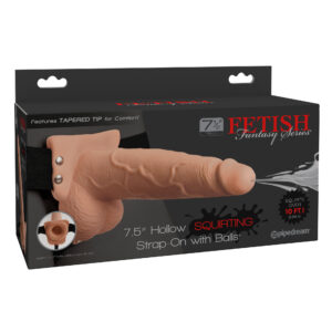 Fetish Fantasy 7.5 inches Hollow Squirting Strap On with Balls Light Skin Tone Beige from Pipedream Products. Now you can create the sensation of an ejaculating penis and feel more confident about your size. Enjoy satisfying sex with your partner long eno