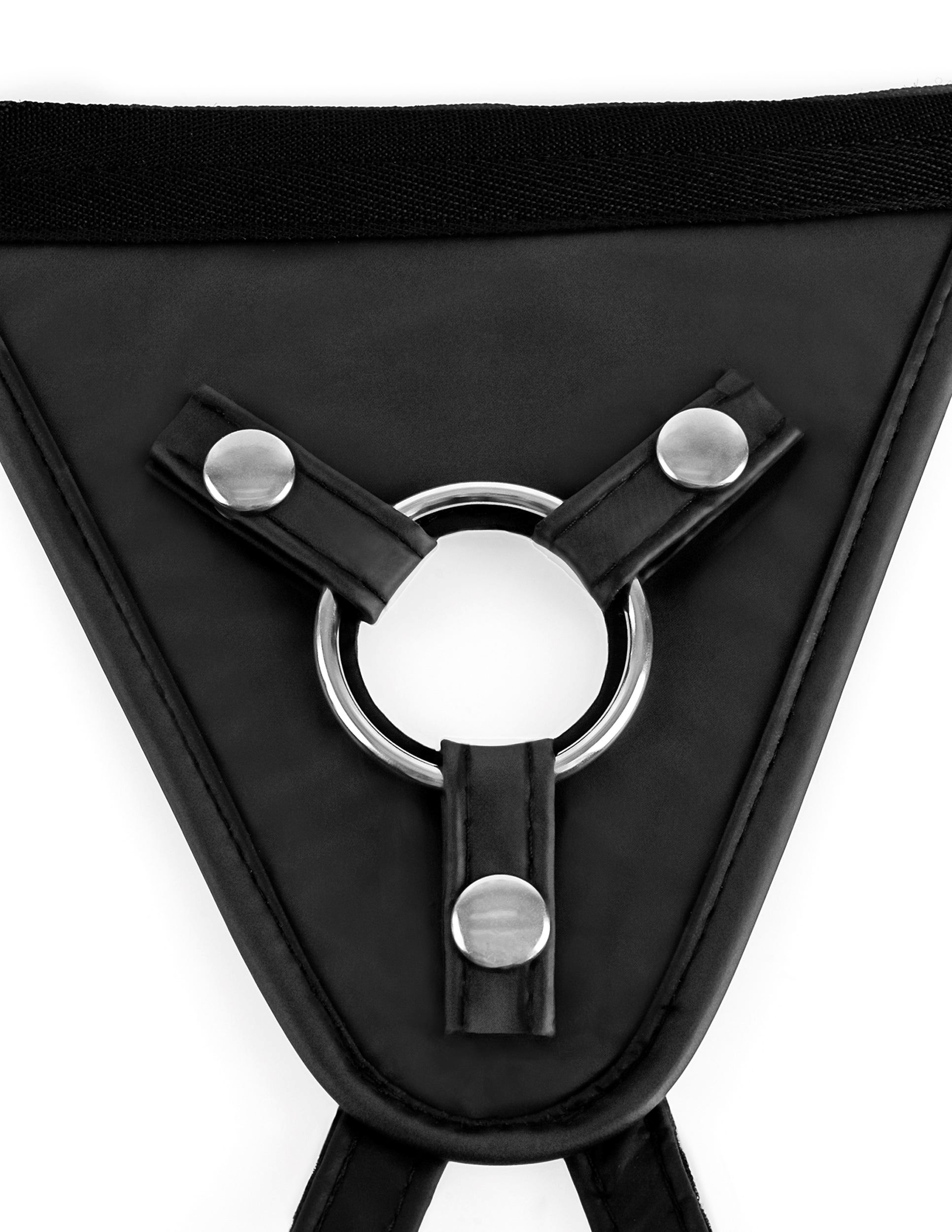 Fetish Fantasy Series Perfect Fit Harness Black from Pipedream Products. When you are looking for an affordable strap on harness that can do it all