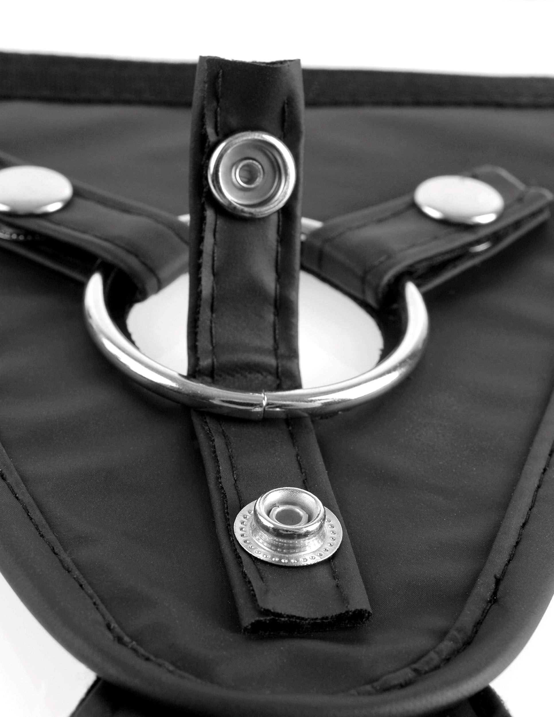 Fetish Fantasy Series Perfect Fit Harness Black from Pipedream Products. When you are looking for an affordable strap on harness that can do it all